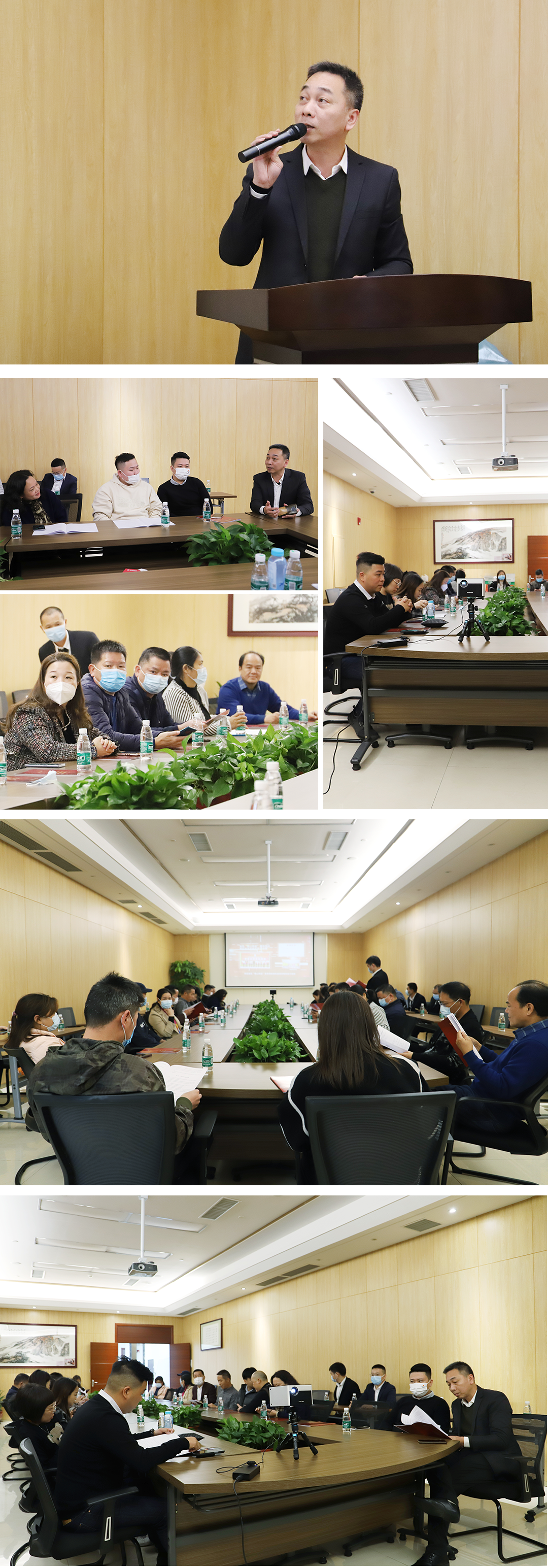 宏陶瓷砖地砖经销商开会讨论现场图